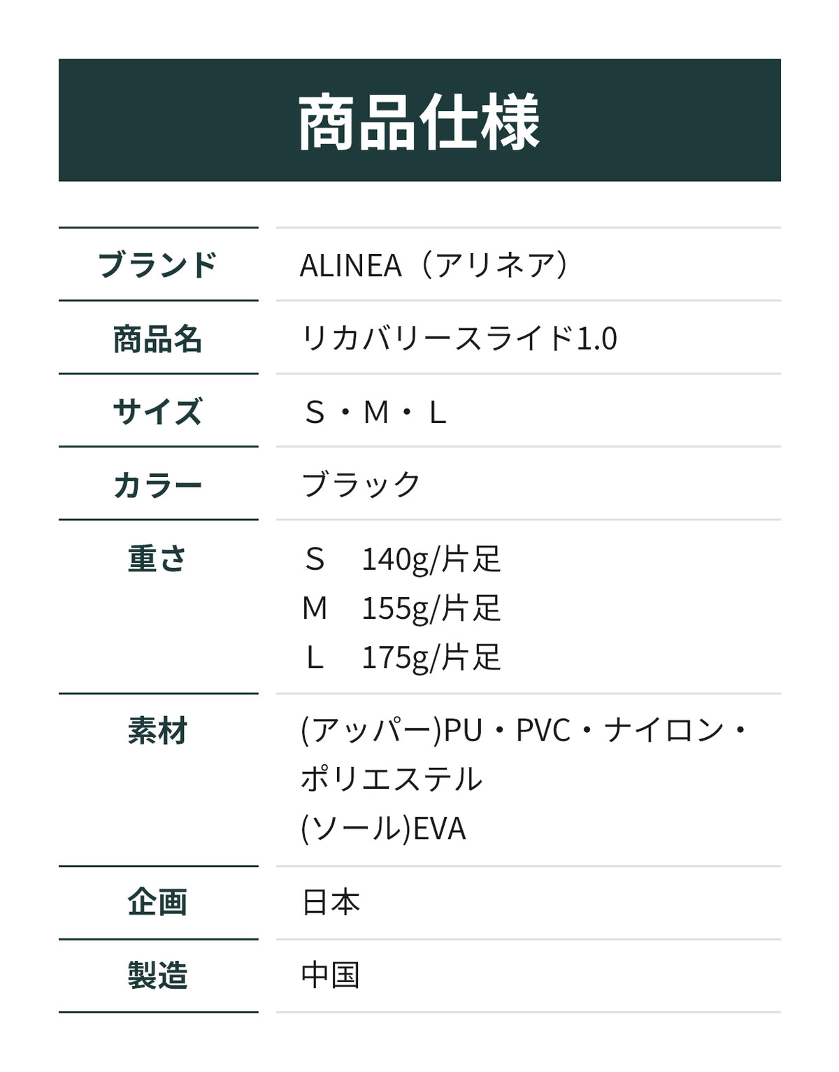 ALINEAリカバリーサンダル